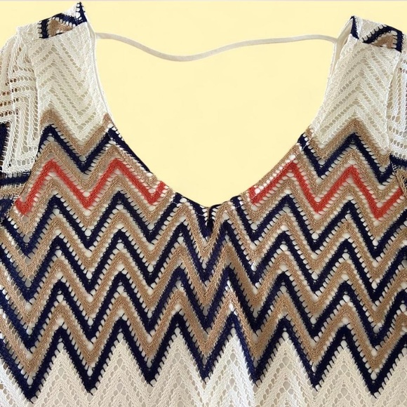 Full Tilt Beige Bohemian Fitted Knee-Length Dress Women’s Size Small - Picture 4 of 4